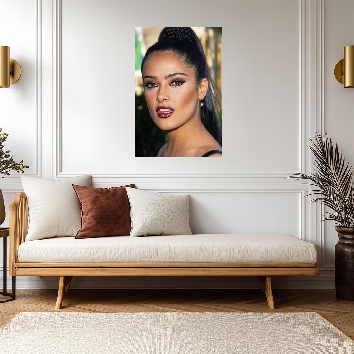 Salma Hayek 2000s Ponytail Poster | Actress Wall Art Print - Celebrities Poster