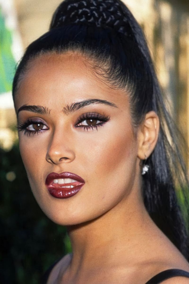 Salma Hayek 2000s Ponytail Poster | Actress Wall Art Print - Celebrities Poster