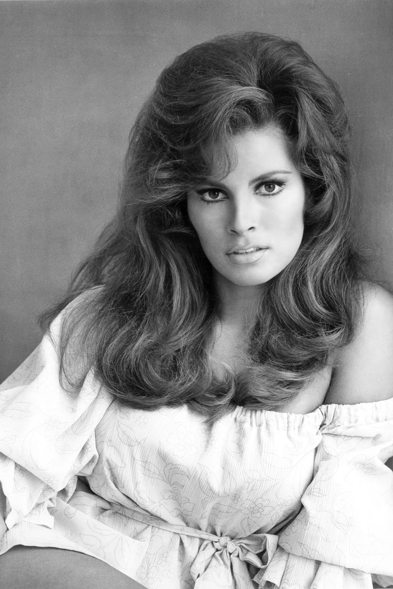 Raquel Welch Black and White Portrait Poster | Actress Wall Art Print - Celebrities Poster