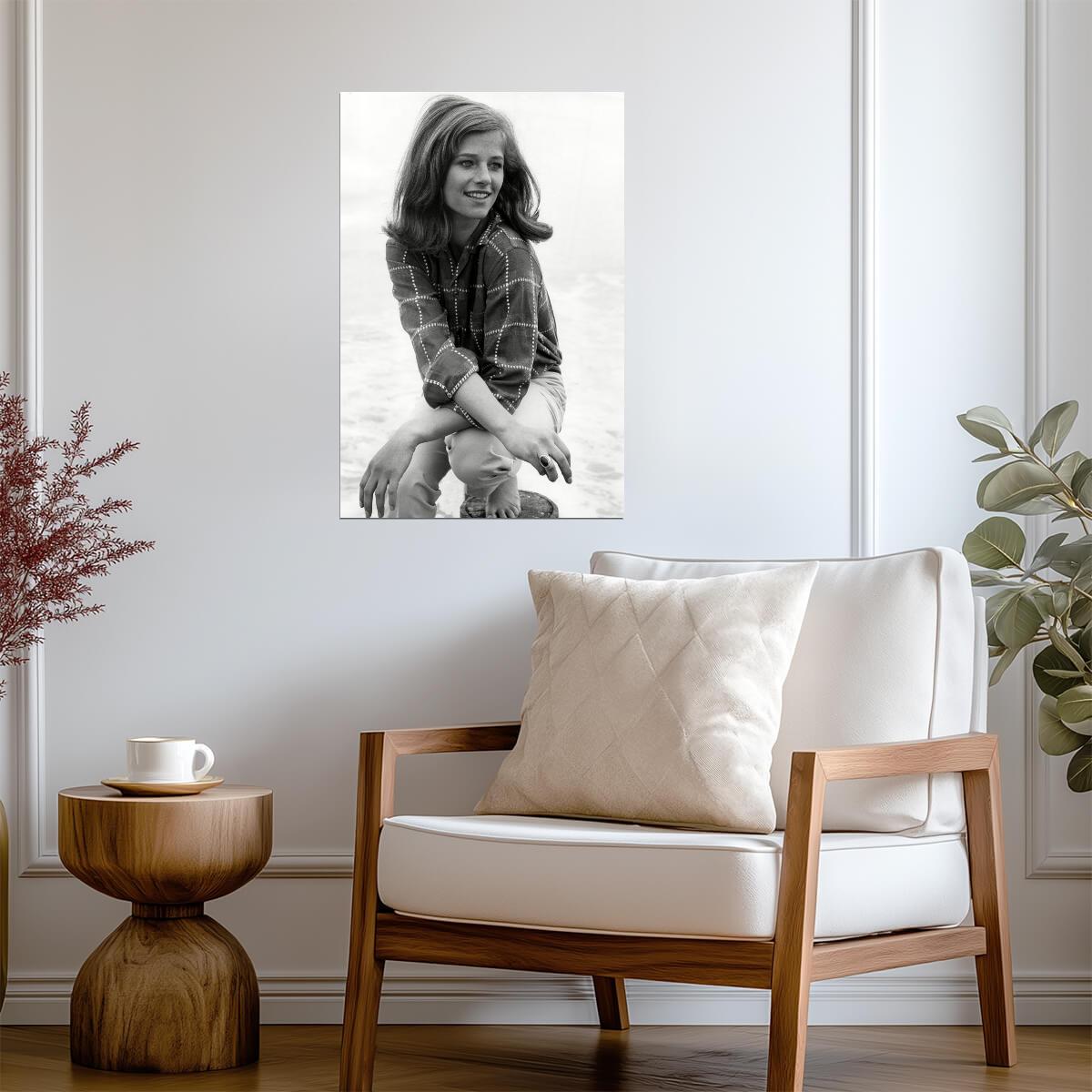 Charlotte Rampling Black and White Portrait Poster | Actress Wall Art Print - Celebrities Poster