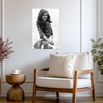 Charlotte Rampling Black and White Portrait Poster | Actress Wall Art Print - Celebrities Poster