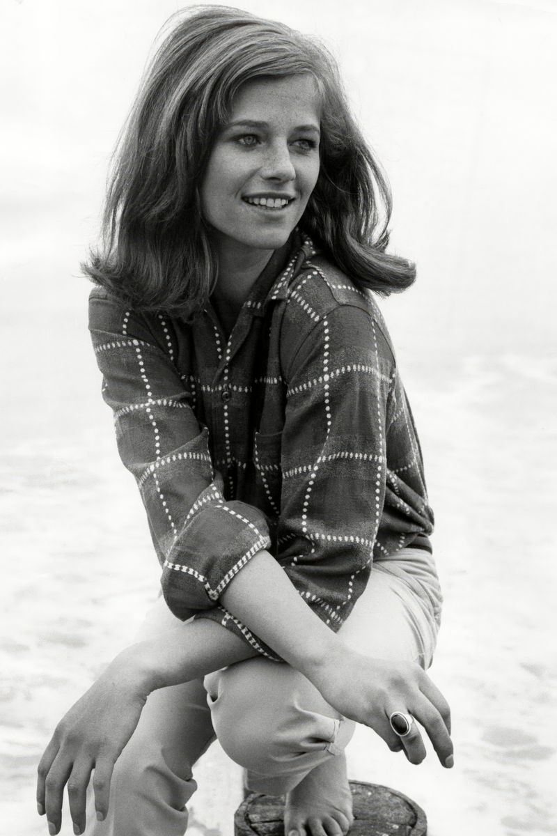Charlotte Rampling Black and White Portrait Poster | Actress Wall Art Print - Celebrities Poster