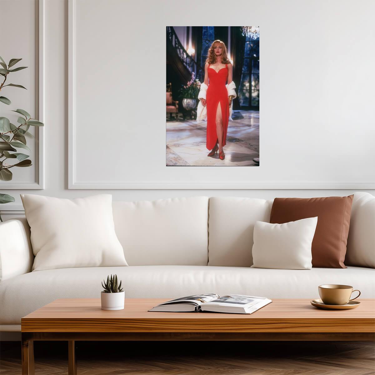 Goldie Hawn in Red Dress Poster | Death Becomes Her Movie Wall Art Print - Celebrities Poster