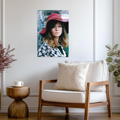 Julie Christie Red Hat Poster | Actress Wall Art Print - Celebrities Poster