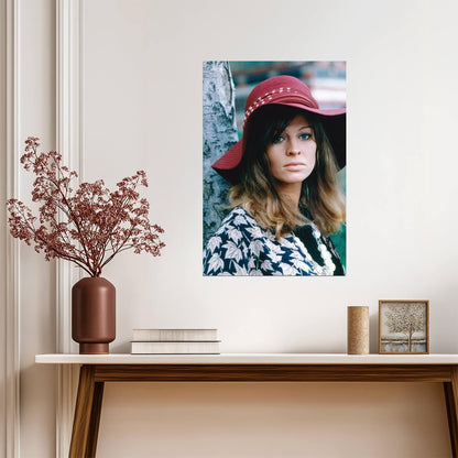 Julie Christie Red Hat Poster | Actress Wall Art Print - Celebrities Poster