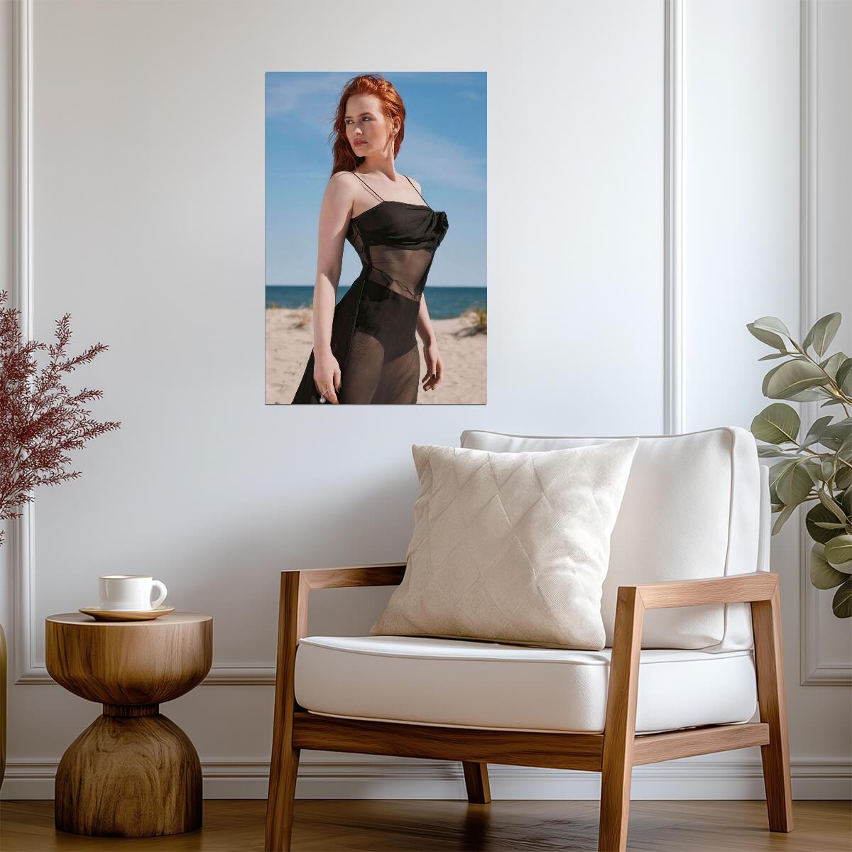 Madelaine Petsch in Sheer Black Dress Poster | Actress Wall Art Print - Celebrities Poster