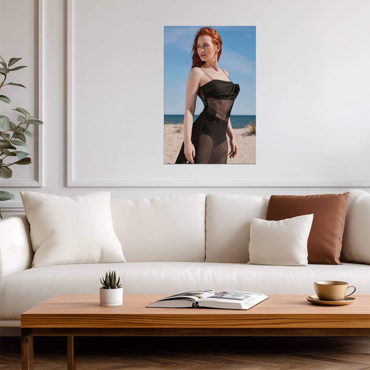 Madelaine Petsch in Sheer Black Dress Poster | Actress Wall Art Print - Celebrities Poster