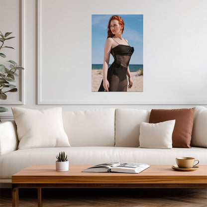 Madelaine Petsch in Sheer Black Dress Poster | Actress Wall Art Print - Celebrities Poster