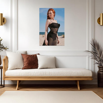 Madelaine Petsch in Sheer Black Dress Poster | Actress Wall Art Print - Celebrities Poster