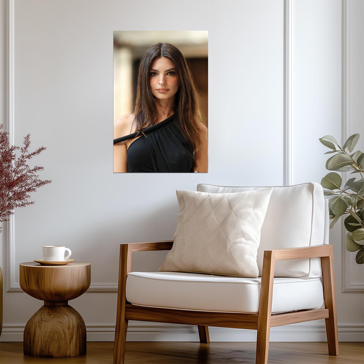 Emily Ratajkowski in Black Top Poster | Model Wall Art Print - Celebrities Poster
