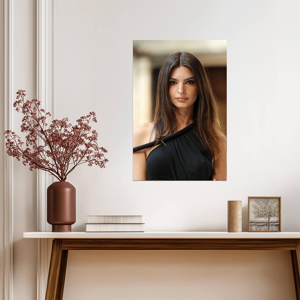 Emily Ratajkowski in Black Top Poster | Model Wall Art Print - Celebrities Poster