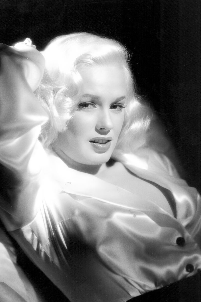 Mamie Van Doren Black and White Portrait Poster | Actress Wall Art Print - Celebrities Poster