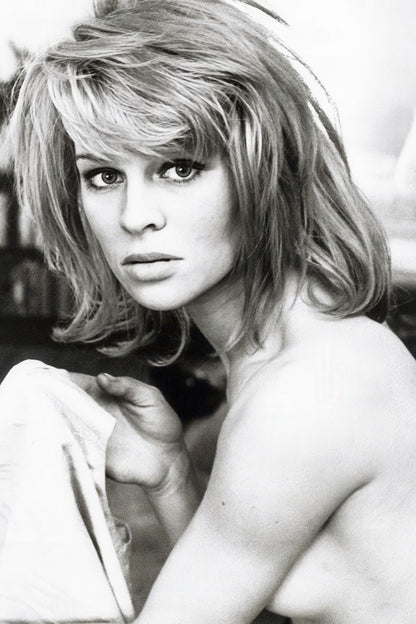 Julie Christie Nude Portrait Poster | Black and White Wall Art Print - Celebrities Poster