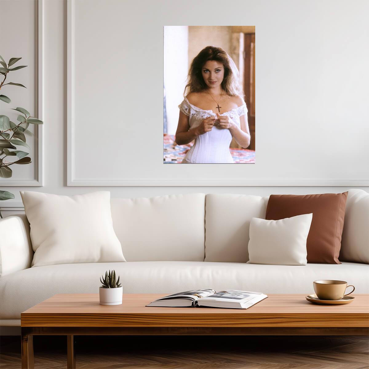 Jane Seymour with Cross Necklace Poster | East of Eden 1981 Movie Print - Celebrities Poster