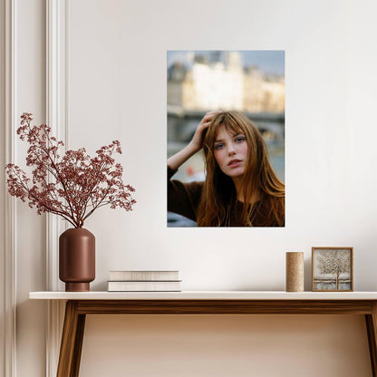 Jane Birkin Redhead Portrait Poster | Actress Wall Art Print - Celebrities Poster