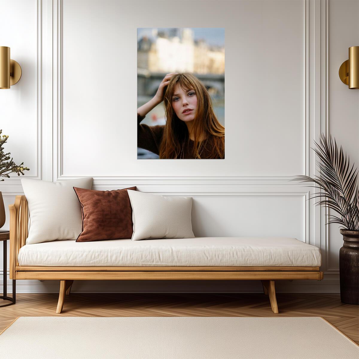 Jane Birkin Redhead Portrait Poster | Actress Wall Art Print - Celebrities Poster