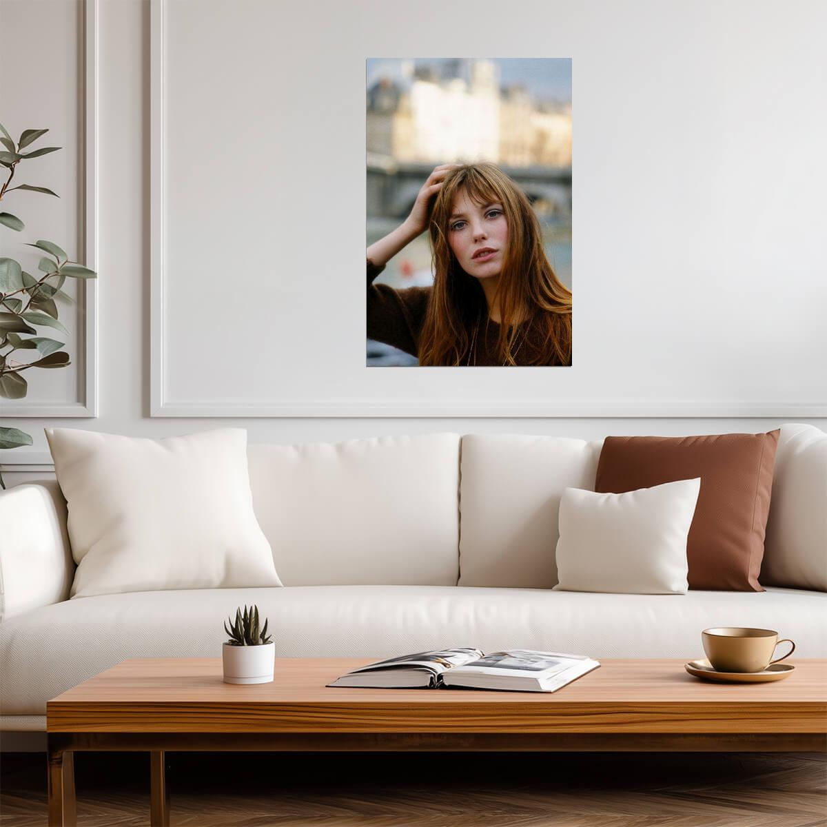 Jane Birkin Redhead Portrait Poster | Actress Wall Art Print - Celebrities Poster