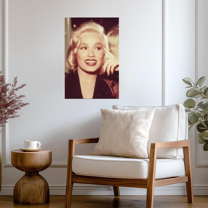 Mamie Van Doren Smiling Portrait Poster | Actress Wall Art Print - Celebrities Poster