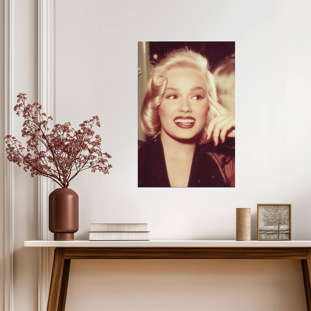 Mamie Van Doren Smiling Portrait Poster | Actress Wall Art Print - Celebrities Poster