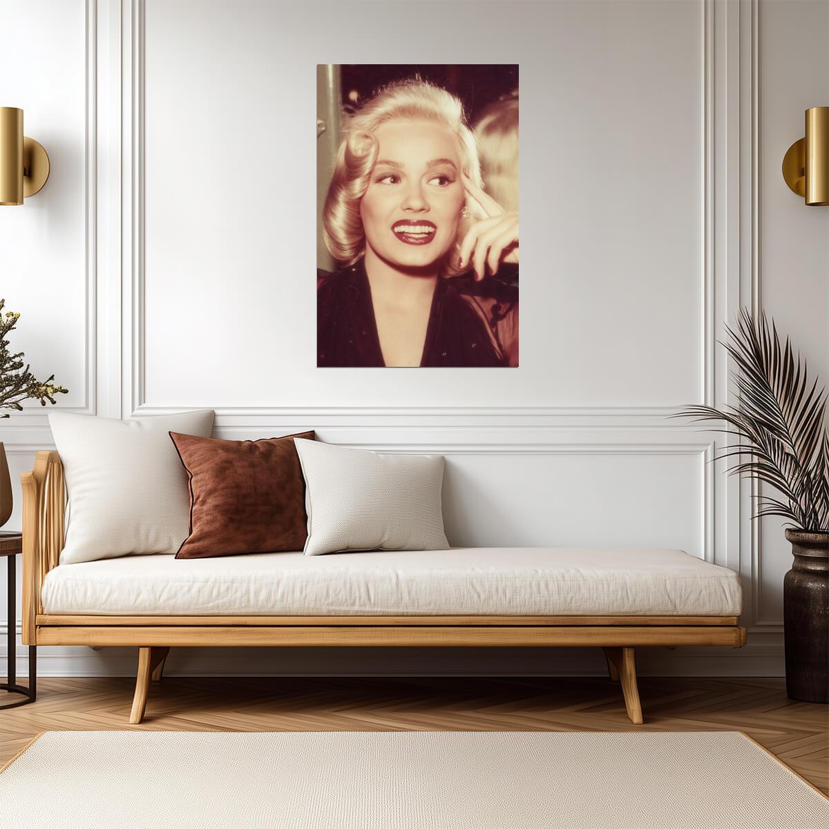 Mamie Van Doren Smiling Portrait Poster | Actress Wall Art Print - Celebrities Poster