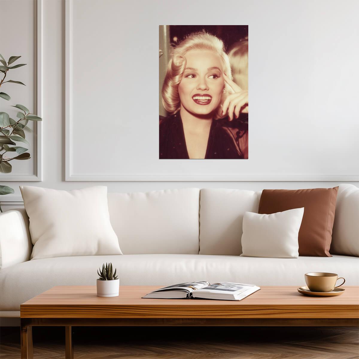 Mamie Van Doren Smiling Portrait Poster | Actress Wall Art Print - Celebrities Poster