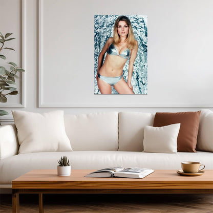 Sharon Tate in Silver Bikini Poster | Sexy Actress Wall Art Print - Celebrities Poster
