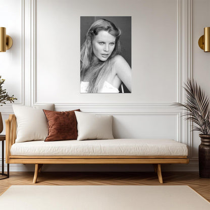 Kim Basinger Black and White Portrait Poster | Actress Wall Art Print - Celebrities Poster
