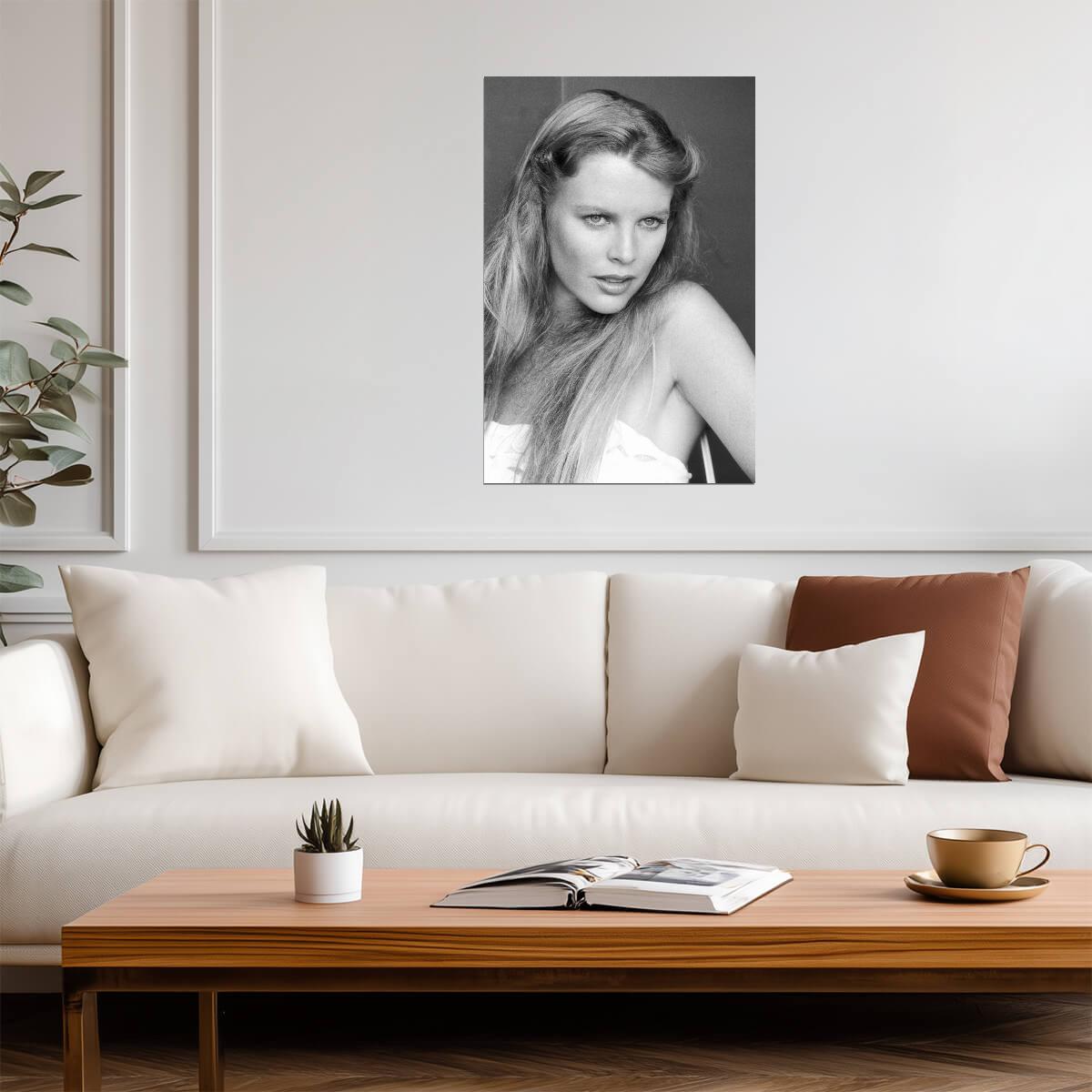 Kim Basinger Black and White Portrait Poster | Actress Wall Art Print - Celebrities Poster