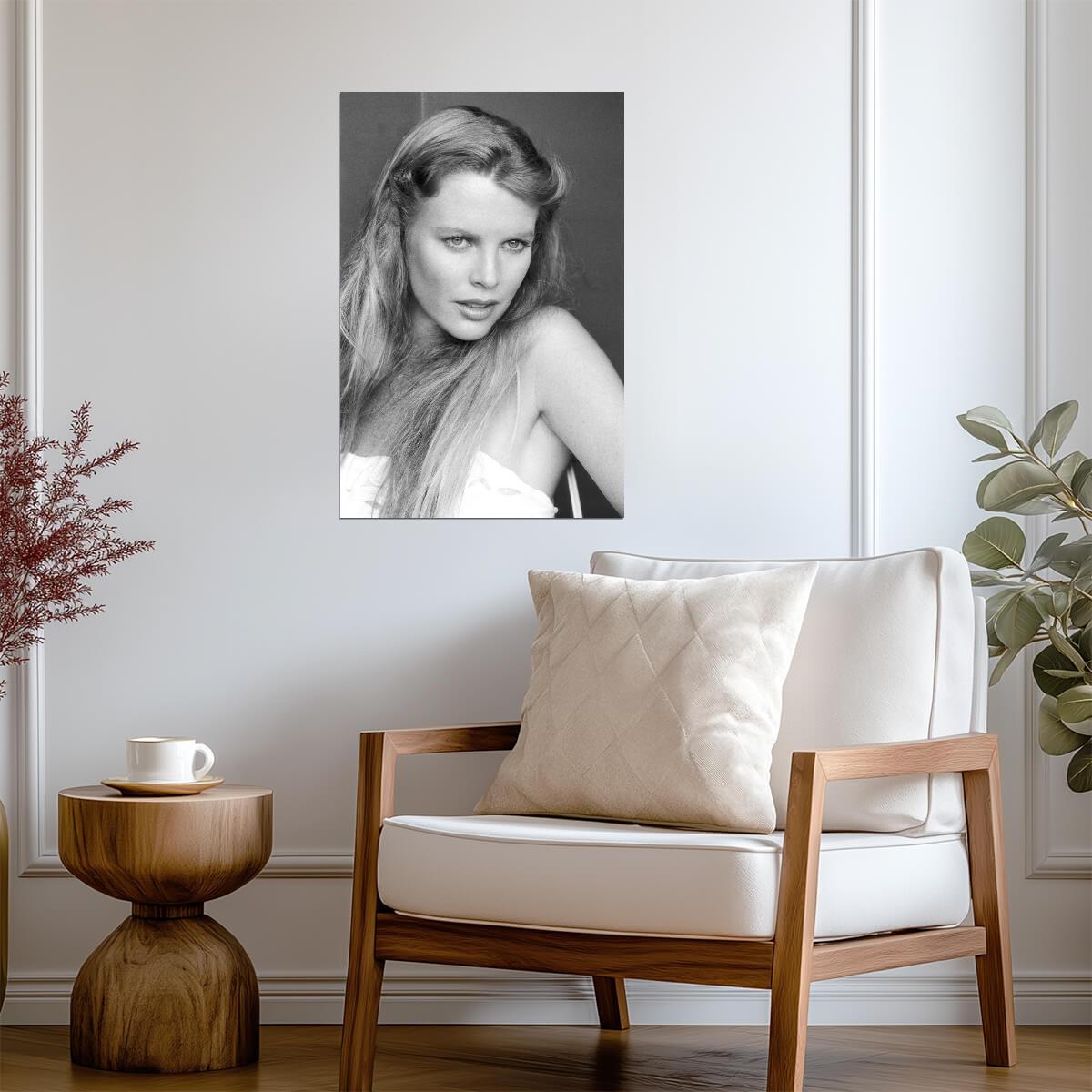 Kim Basinger Black and White Portrait Poster | Actress Wall Art Print - Celebrities Poster