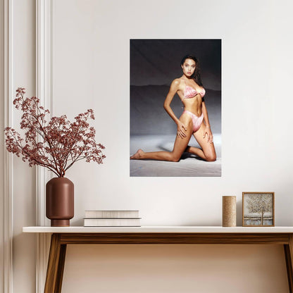 Angelina Jolie in Pink Bikini Poster | Sexy Actress Wall Art Print - Celebrities Poster