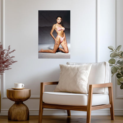 Angelina Jolie in Pink Bikini Poster | Sexy Actress Wall Art Print - Celebrities Poster