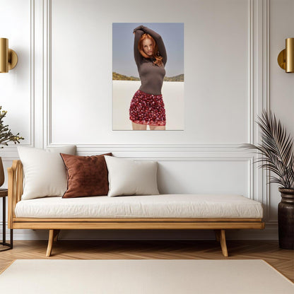 Madelaine Petsch in Brown Top and Red Skirt Poster | Outdoor Wall Art Print - Celebrities Poster