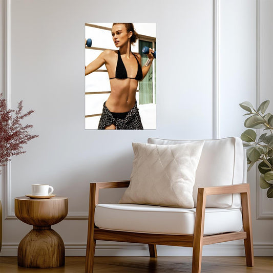 Keira Knightley Workout Poster | Sexy Actress Wall Art Print - Celebrities Poster