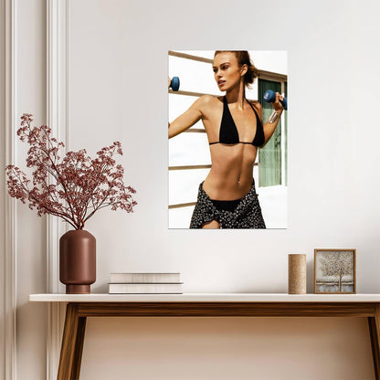 Keira Knightley Workout Poster | Sexy Actress Wall Art Print - Celebrities Poster