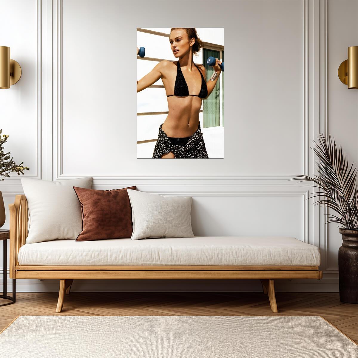 Keira Knightley Workout Poster | Sexy Actress Wall Art Print - Celebrities Poster