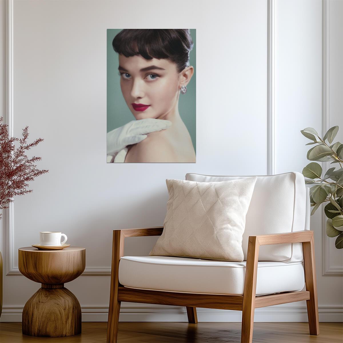 Cailee Spaeny with White Glove and Red Lipstick Poster | Vintage Print - Celebrities Poster