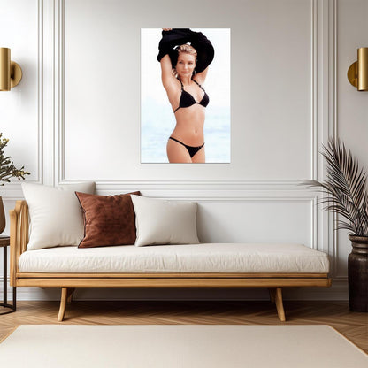 Cameron Diaz in Black Bikini Poster | Sexy Actress Wall Art Print - Celebrities Poster