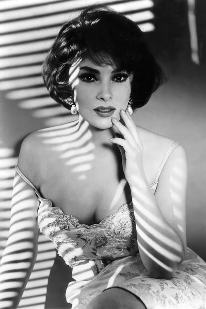Gina Lollobrigida Black and White Glamour Portrait Poster | Actress Print - Celebrities Poster