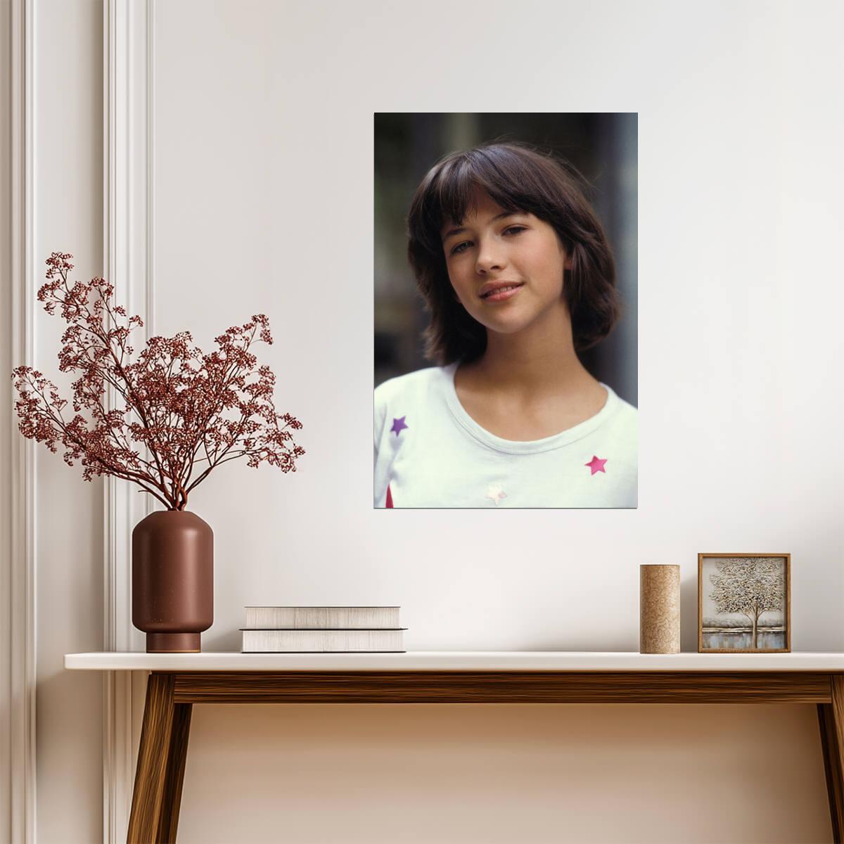 Sophie Marceau Young Portrait Poster | Actress Wall Art Print - Celebrities Poster