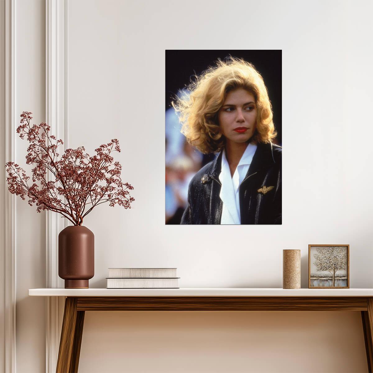 Kelly Mcgillis Red Lipstick Portrait Poster | 1986 Movie Wall Art Print - Celebrities Poster