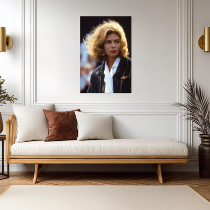 Kelly Mcgillis Red Lipstick Portrait Poster | 1986 Movie Wall Art Print - Celebrities Poster