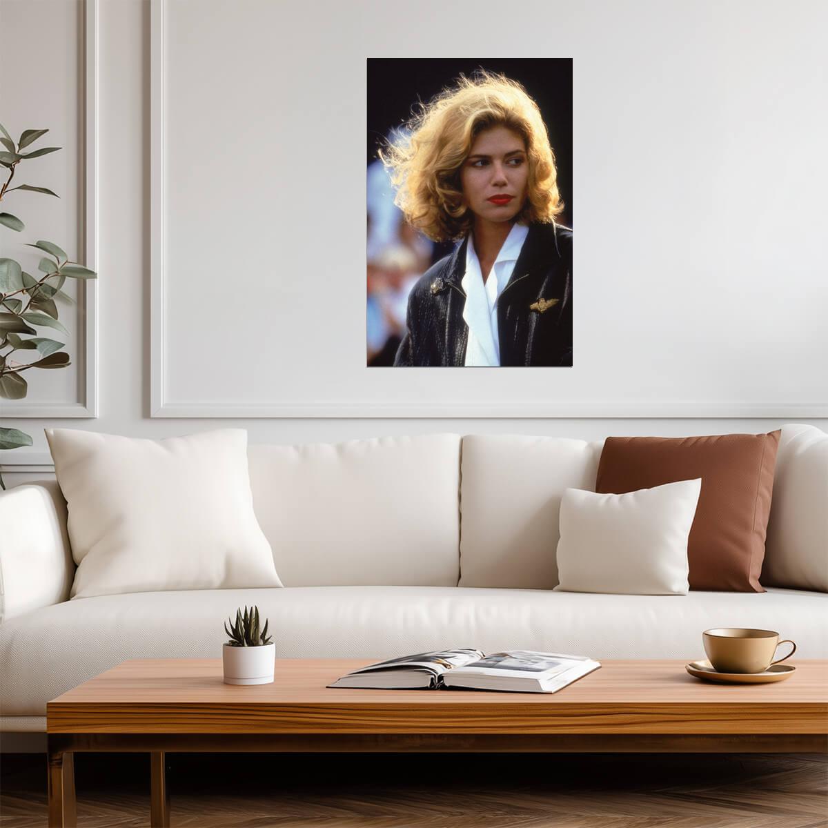 Kelly Mcgillis Red Lipstick Portrait Poster | 1986 Movie Wall Art Print - Celebrities Poster