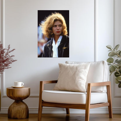 Kelly Mcgillis Red Lipstick Portrait Poster | 1986 Movie Wall Art Print - Celebrities Poster