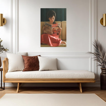 Cailee Spaeny in Red Dress Poster | Reading Magazine Wall Art Print - Celebrities Poster