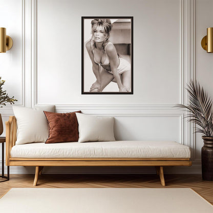 Kim Basinger in Swimsuit Poster | Sepia Portrait Wall Art Print - Celebrities Poster