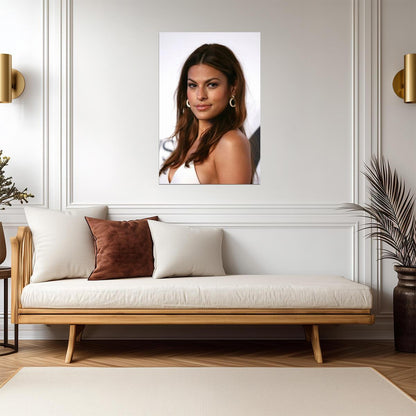 Eva Mendes in White Outfit Poster | Actress Wall Art Print - Celebrities Poster