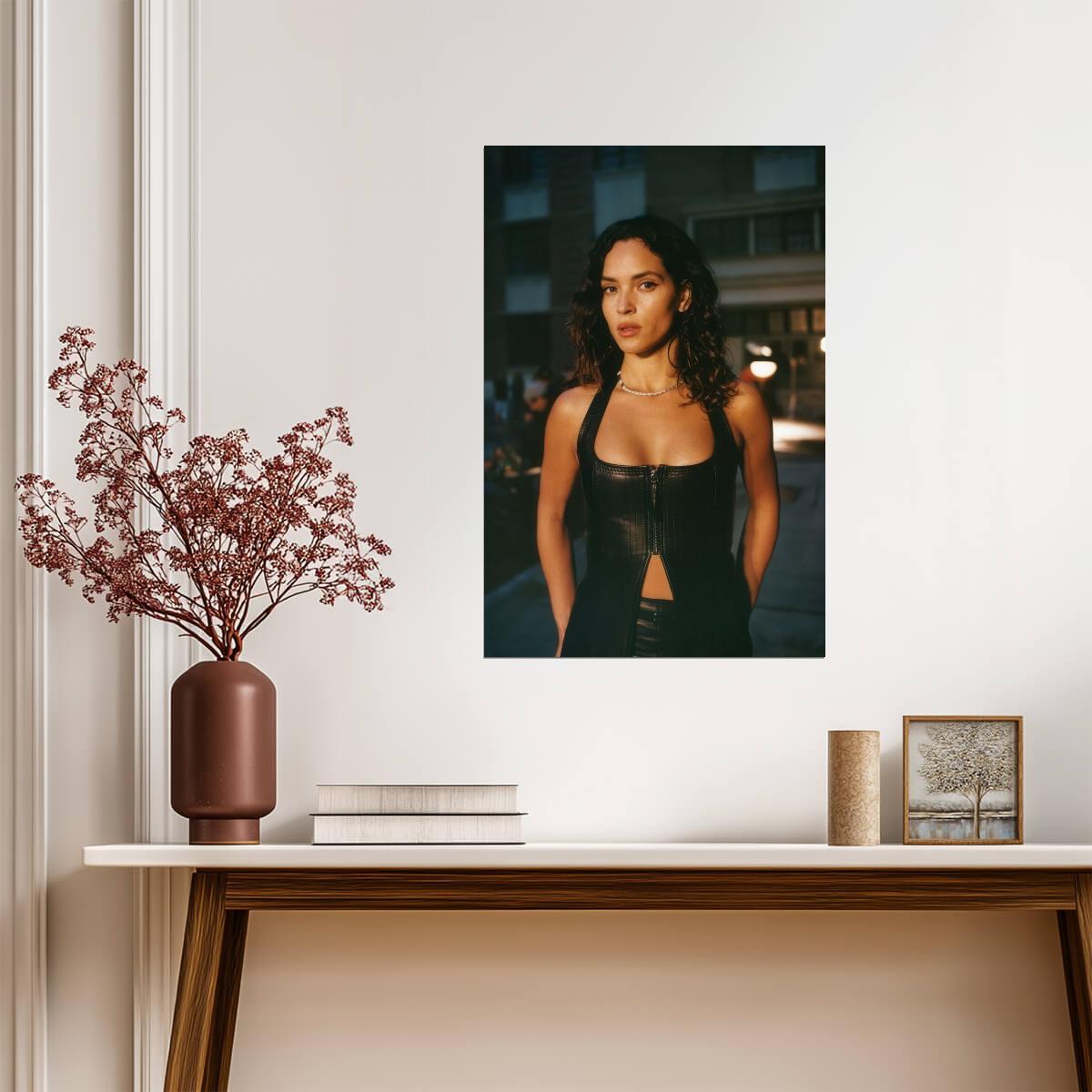 Adria Arjona in Black Corset Outfit Poster | Actress Wall Art Print - Celebrities Poster