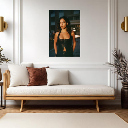 Adria Arjona in Black Corset Outfit Poster | Actress Wall Art Print - Celebrities Poster