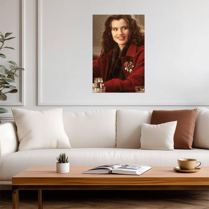 Geena Davis Christmas Portrait Poster | Actress Wall Art Print - Celebrities Poster