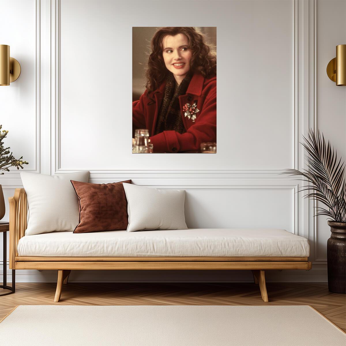 Geena Davis Christmas Portrait Poster | Actress Wall Art Print - Celebrities Poster